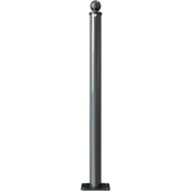 Ornamental bollard | Series 465B | � 60 mm | stationary, to be fixed by plugswith base plate 100 x 150 mm | without lock | with 2 eyelets